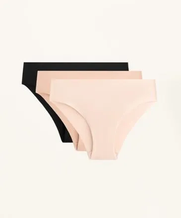 3 INVISIBLE COTTON BLEND CLASSIC BRIEFS