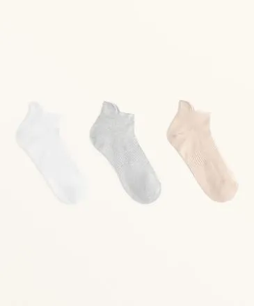 3 PAIRS OF POLYAMIDE BLEND SNEAKER SOCKS WITH HEEL TAB
