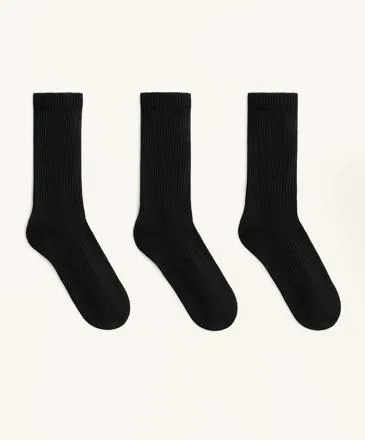 3 PAIRS OF CLASSIC COTTON BLEND SPORTS SOCKS