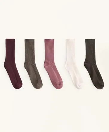 5 PAIRS OF COTTON BLEND CLASSIC SOCKS