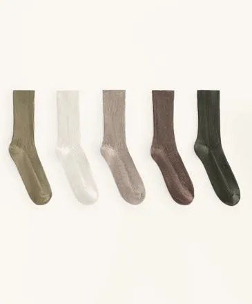 5 PAIRS OF CLASSIC COTTON BLEND SOCKS