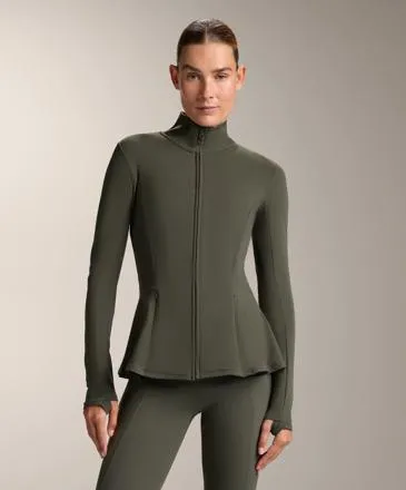 LIGHT WARM PEPLUM TECHNICAL JACKET