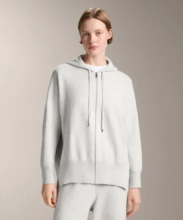LONG KNIT HOODED JACKET