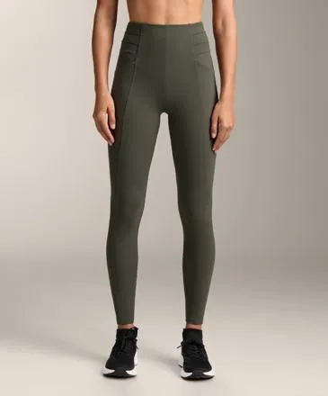 EVERMOVE RIBBED HIGH-RISE ANKLE-LENGTH LEGGINGS
