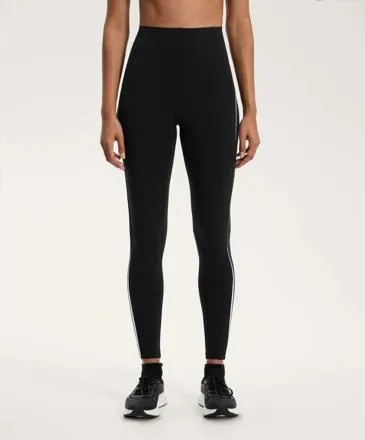 COMPRESSIVE HIGH RISE ANKLE-LENGTH LEGGINGS WITH SIDE STRIPES 65CM
