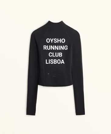OYSHO RUNNING CLUB LISBOA LIGHT WARM TECHNICAL JACKET WITH SEAMS