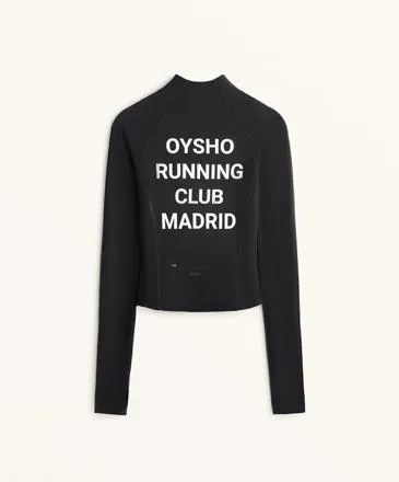 OYSHO RUNNING CLUB MADRID LIGHT WARM TECHNICAL JACKET WITH SEAMS