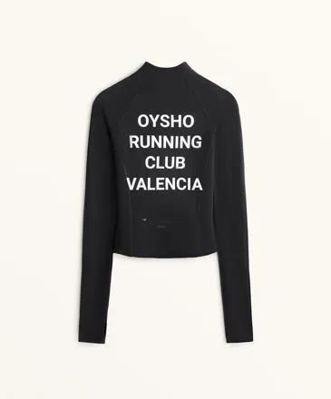OYSHO RUNNING CLUB VALENCIA LIGHT WARM TECHNICAL JACKET WITH SEAMS