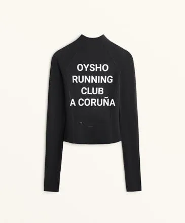 OYSHO RUNNING CLUB A CORUñA LIGHT WARM TECHNICAL JACKET WITH SEAMS