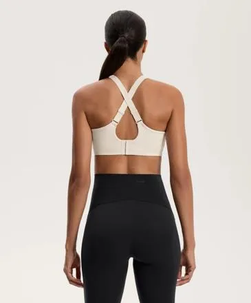 COMPRESSIVE CROSS-BACK SPORTS BRA WITH FIRM SUPPORT
