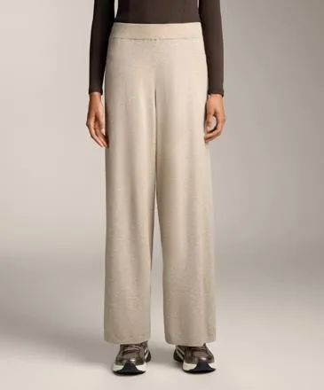 WIDE LEG KNIT TROUSERS