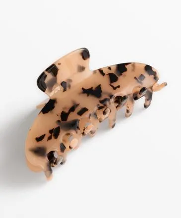 TORTOISESHELL-EFFECT LARGE HAIR CLIP