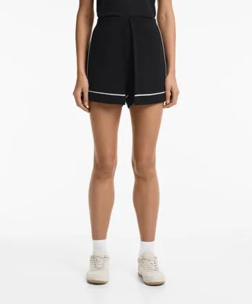 TROUSER SKIRT WITH SOFT-TOUCH MODAL AND PIPING