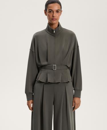 Пиджак из мягкого модала с поясом- Заказать в России