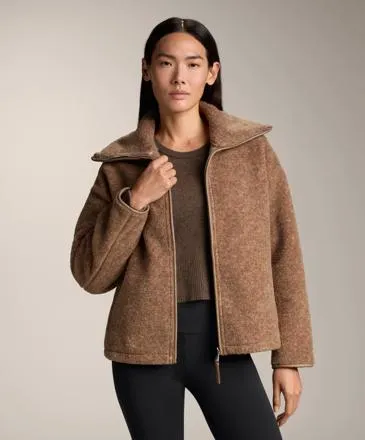 BOXY FAUX-SHEARLING JACKET