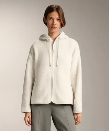 FAUX-SHEARLING HOODED JACKET