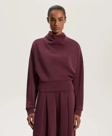 SOFT-TOUCH MODAL ROLL-NECK SWEATSHIRT