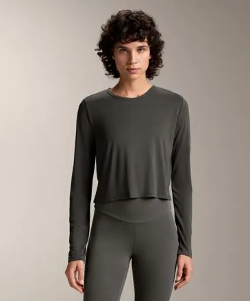 CROSS-BACK CROPPED T-SHIRT WITH MODAL