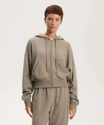 WIDE SLEEVE HOODED JACKET WITH COTTON