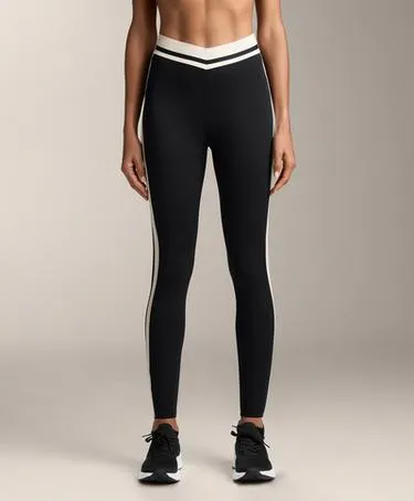 Эластичные леггинсы с высокой посадкой и боковой полосой PERFECT-ADAPT до щиколотки- Заказать в России