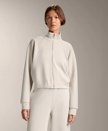 OYSHO Полупальто с высоким воротником из мягкого модала в полоску