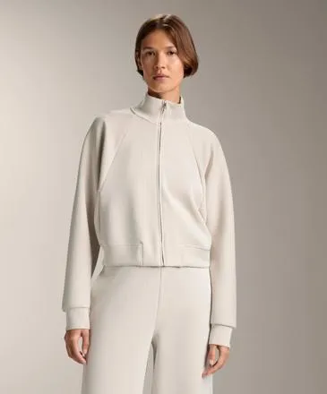 STRIPED HIGH-NECK JACKET WITH SOFT-TOUCH MODAL- Заказать в России