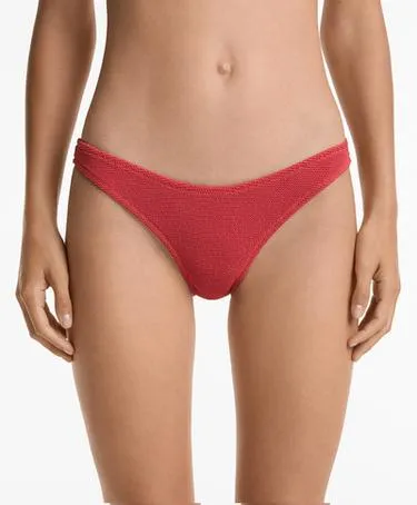 U-CUT CRINKLE MID-RISE BIKINI BOTTOMS