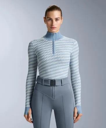 GEOMETRIC JACQUARD KNIT THERMAL BASE LAYER TOP- Заказать в России