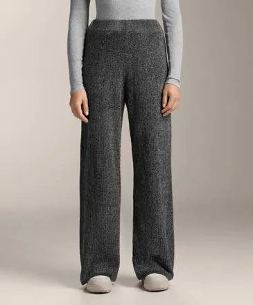 CABLE KNIT FLARE TROUSERS- Заказать в России