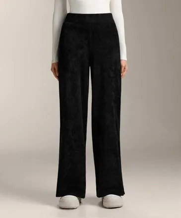 FINE CHENILLE STRAIGHT-LEG TROUSERS- Заказать в России