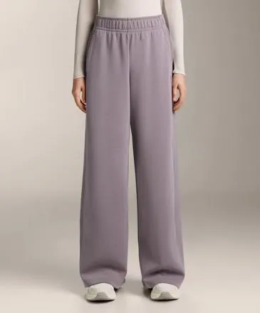 STRAIGHT-LEG RIB TROUSERS WITH BRUSHED MODAL- Заказать в России