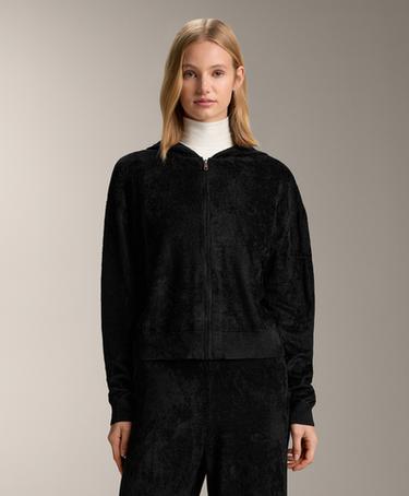 OYSHO Шинельная куртка из тонкого велюра с капюшоном