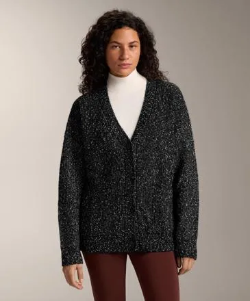 V-NECK NEPS CARDIGAN 27% WOOL- Заказать в России