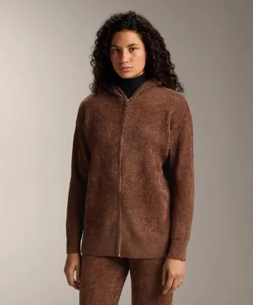 CHUNKY CHENILLE HOODED JACKET- Заказать в России