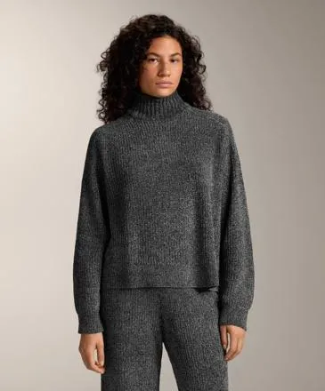 HIGH NECK CABLE KNIT JUMPER- Заказать в России