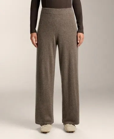 STRAIGHT LEG 100% CASHMERE TROUSERS