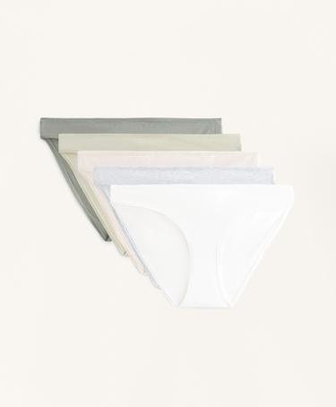 5 классических трусиков из хлопкового микса- Заказать в России