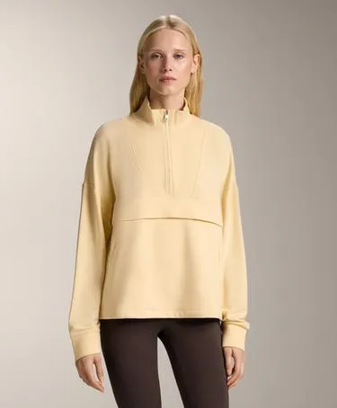 HIGH NECK SWEATSHIRT WITH COTTON AND MODAL- Заказать в России