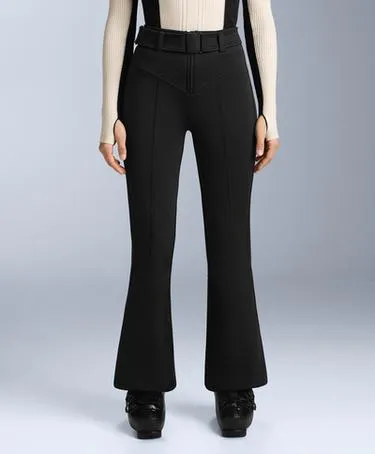 WATER-RESISTANT HIGH-RISE FLARE STRETCH SKI TROUSERS