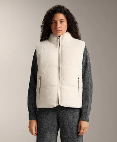 QUILTED FAUX-SHEARLING GILET- Заказать в России