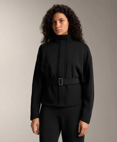 BELTED JACKET WITH BRUSHED MODAL- Заказать в России