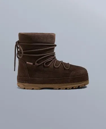 LACE-UP TECHNICAL SPLIT LEATHER BOOTS- Заказать в России