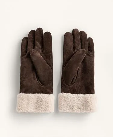 DOUBLE-FACED LEATHER GLOVES- Заказать в России