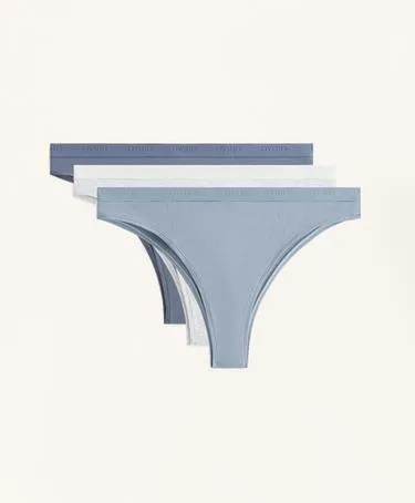 3 COTTON BLEND LOGO BRAZILIAN BRIEFS- Заказать в России