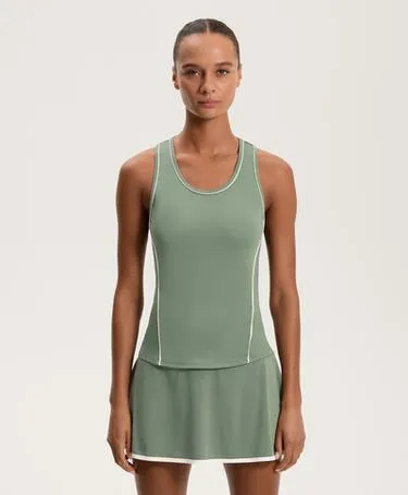 PIPING DETAIL SLEEVELESS T-SHIRT- Заказать в России