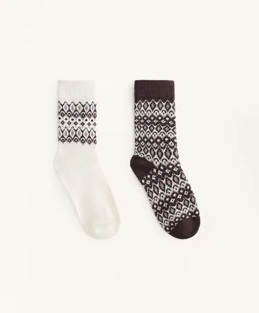 2 PAIRS OF CLASSIC JACQUARD SOCKS- Заказать в России