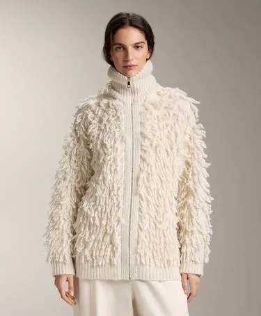 FRINGED KNIT JACKET- Заказать в России
