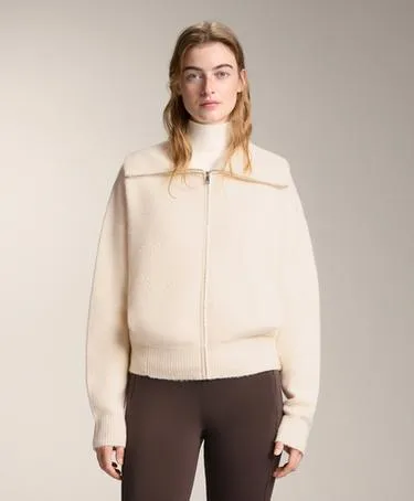 KNIT JACKET WITH HIGH COLLAR- Заказать в России