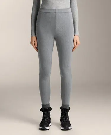 SUPER-EXTRA-WARM BRAIDED 70CM HIGH-RISE ANKLE-LENGTH LEGGINGS