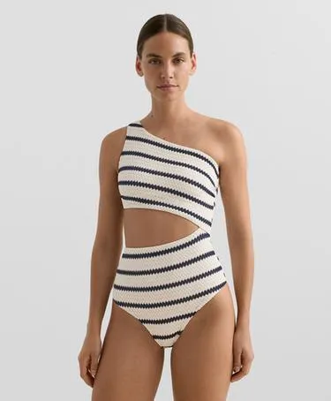 ASYMMETRIC STRIPED CROCHET TRIKINI- Заказать в России